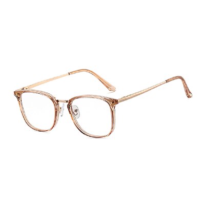 Ralferty Women's Full Rim Square Acetate Alloy Eyeglasses F95959 Full Rim Ralferty China C7 Clear Brown