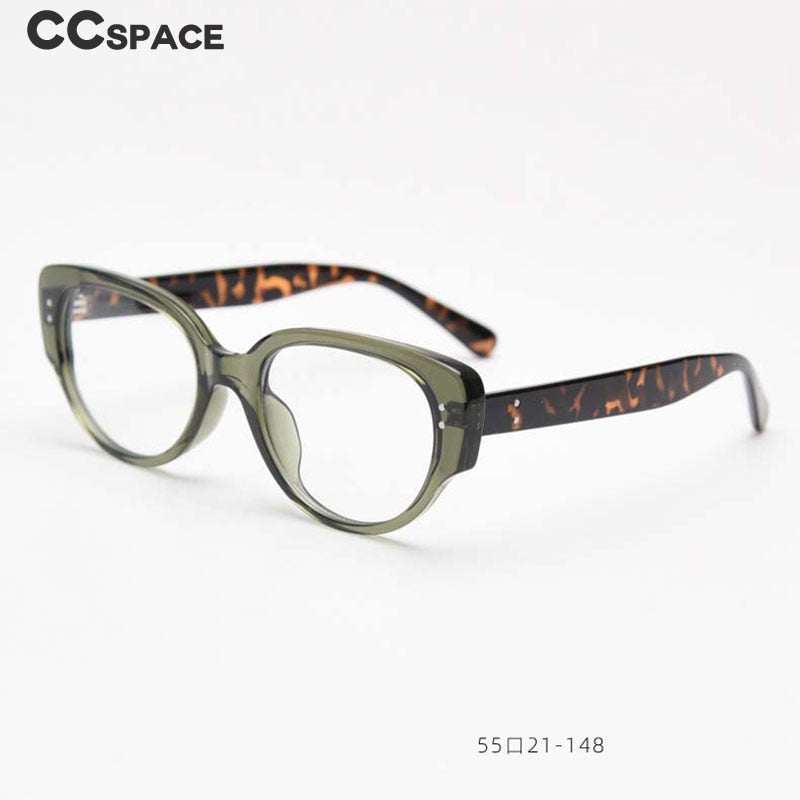 CCspace Unisex Full Rim Square Cat Eye Tr 90 Titanium Eyeglasses 54967 Full Rim CCspace
