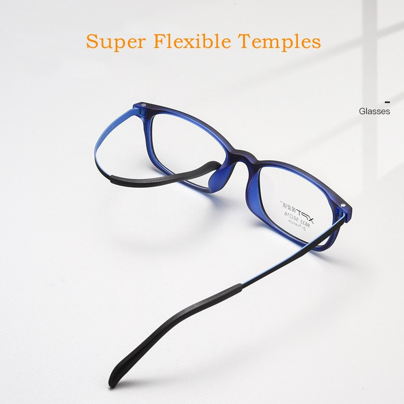 Yimaruili Unisex Full Rim Small Square Tr 90 Titanium Eyeglasses 9833XP Full Rim Yimaruili Eyeglasses