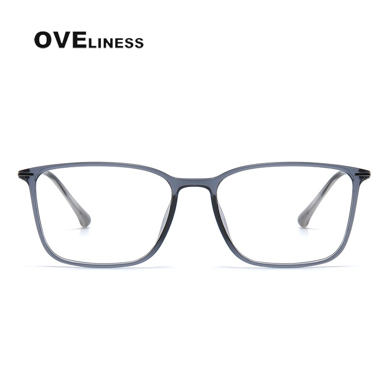 Oveliness Unisex Full Rim Square Acetate Titanium Eyeglasses 8636 Full Rim Oveliness