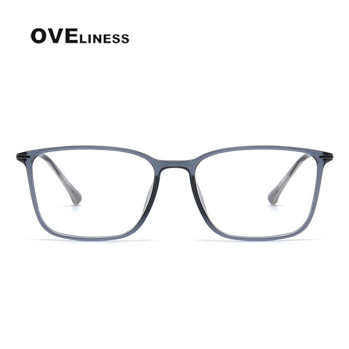 Oveliness Unisex Full Rim Square Acetate Titanium Eyeglasses 8636 Full Rim Oveliness