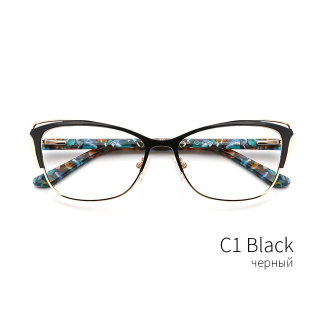 Kansept Women's Full Rim Cat Eye Stainless Steel Acetate Reading Glasses 8805 Reading Glasses Kansept