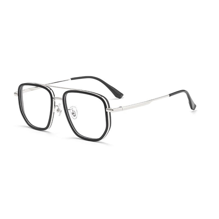 Hotochki Men's Full Rim Square Tr 90 Titanium Frame Eyeglasses 2217yj Full Rim Hotochki C4