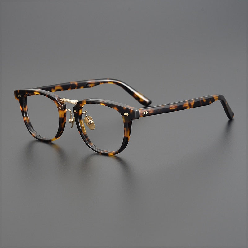 Gatenac Unisex Full Rim Square Acetate Eyeglasses Gxyj938 Full Rim Gatenac