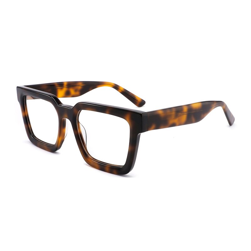Gatenac Unisex Full Rim Square Acetate Frame Eyeglasses Gxyj793 Full Rim Gatenac Tortoise