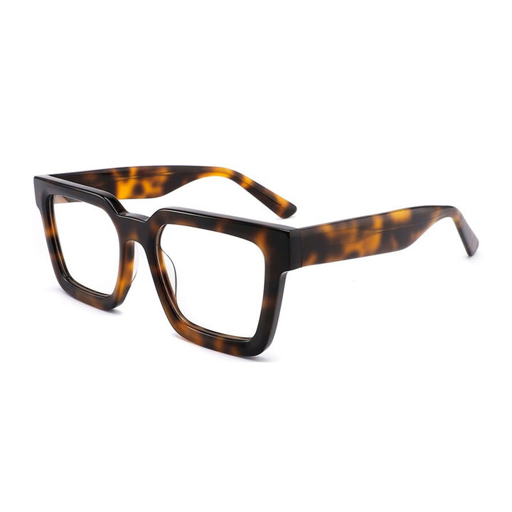 Gatenac Unisex Full Rim Square Acetate Frame Eyeglasses Gxyj793 Full Rim Gatenac Tortoise