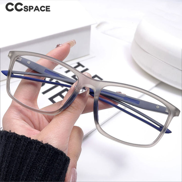 CCSpace Unisex Full Rim Square Tr 90 Titanium Sport Eyeglasses 55473 Full Rim CCspace   