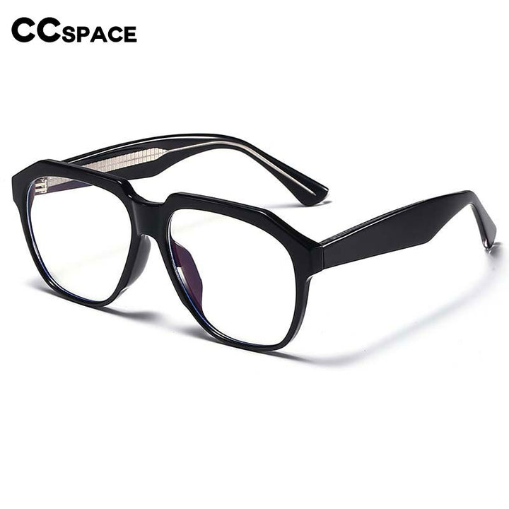 CCspace Unisex Full Rim Large Square Acetate Eyeglasses 55063 Full Rim CCspace