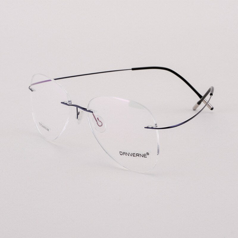 Bclear Unisex Customized Rimless Oval Titanium Alloy Eyeglasses My20002 Rimless Bclear