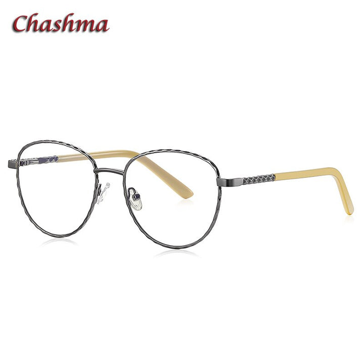 Chashma Ochki Unisex Full Rim Oval Square Stainless Steel Eyeglasses 3031 Full Rim Chashma Ochki C2  