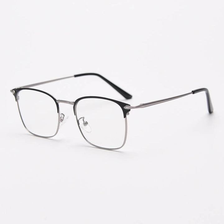 CCspace Unisex Full Rim Small Square Alloy Eyeglasses 55799 Full Rim CCspace GunBlack China