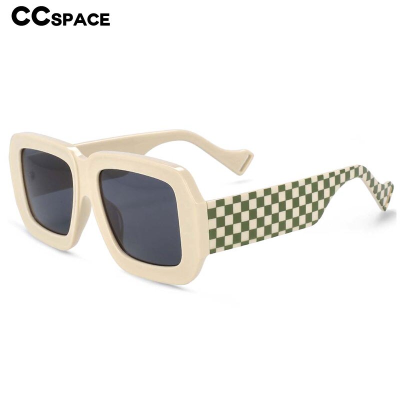 CCspace Women's Full Rim Square Resin Frame Sunglasses 54237 Sunglasses CCspace Sunglasses