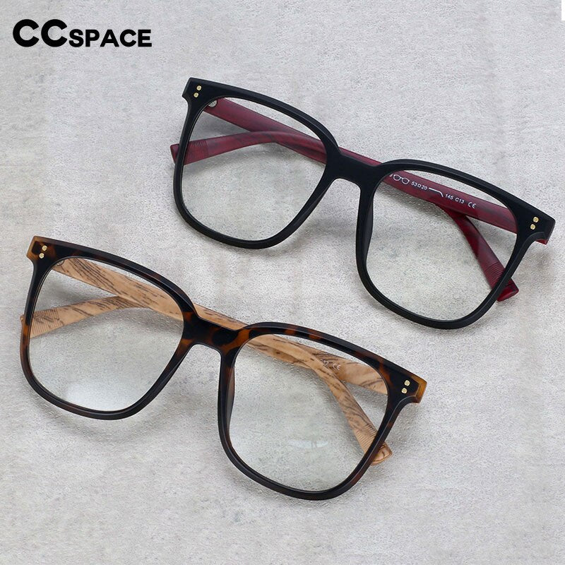 CCspace Unisex Full Rim Square Tr 90 Titanium Frame Eyeglasses 54169 Full Rim CCspace