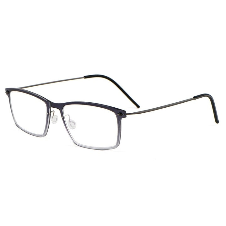 Yimaruili Unisex Full Rim Square Nylon Titanium Screwless Eyeglasses 6544ND Full Rim Yimaruili Eyeglasses Gradual Grey