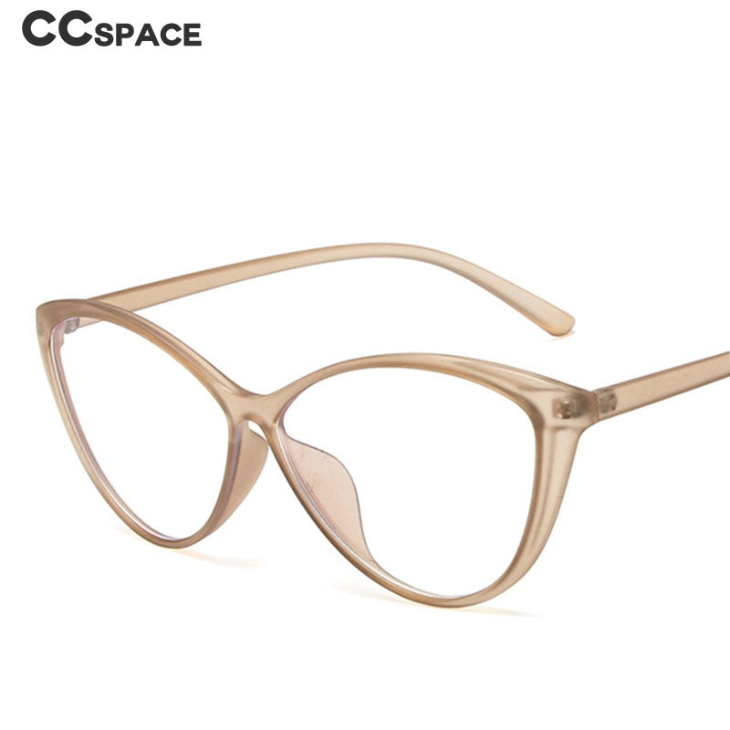 CCspace Unisex Full Rim Cat Eye Tr 90 Eyeglasses 55533 Full Rim CCspace