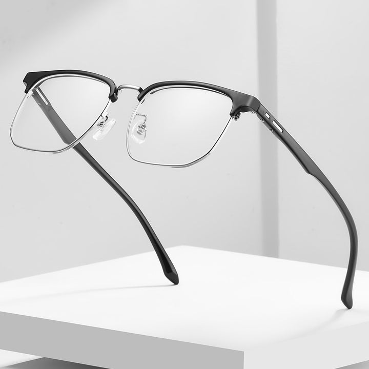 Gmei Unisex Full Rim Square Alloy Tr 90 Eyeglasses Tm11 Full Rim Gmei Optical