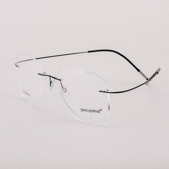 Bclear Unisex Customized Rimless Oval Titanium Alloy Eyeglasses My20002 Rimless Bclear