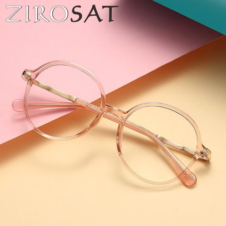 Zirosat Children's Unisex Full Rim Round Tr 90 Alloy Eyeglasses 20201 Full Rim Zirosat