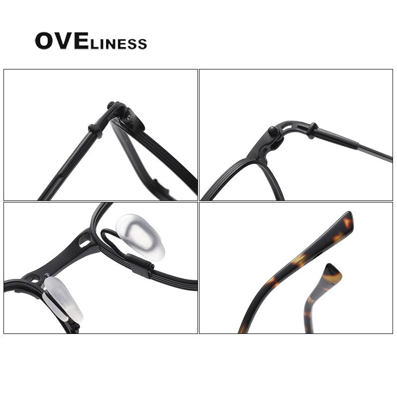 Oveliness Unisex Full Rim Square Titanium Eyeglasses 5890 Full Rim Oveliness