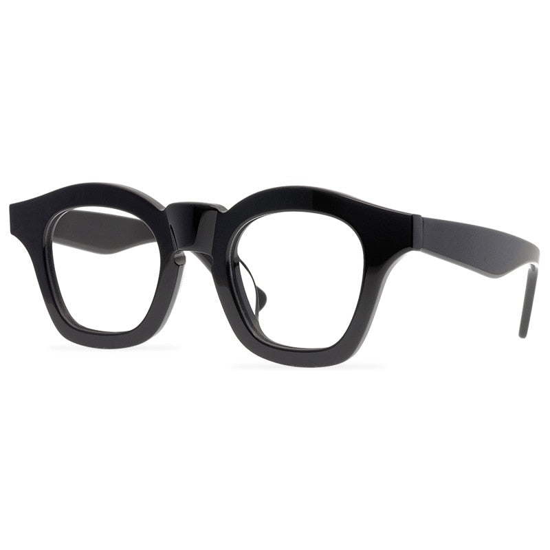 CCspace Unisex Full Rim Round Acetate Reading Glasses R47361 Reading Glasses CCspace 0 black
