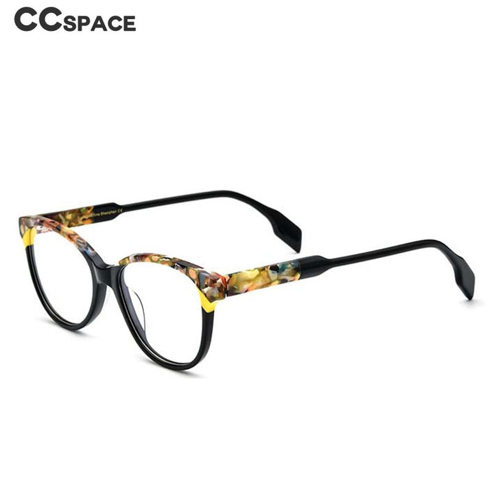CCspace Unisex Full Rim Square Cat Eye Acetate Eyeglasses 53152 Full Rim CCspace