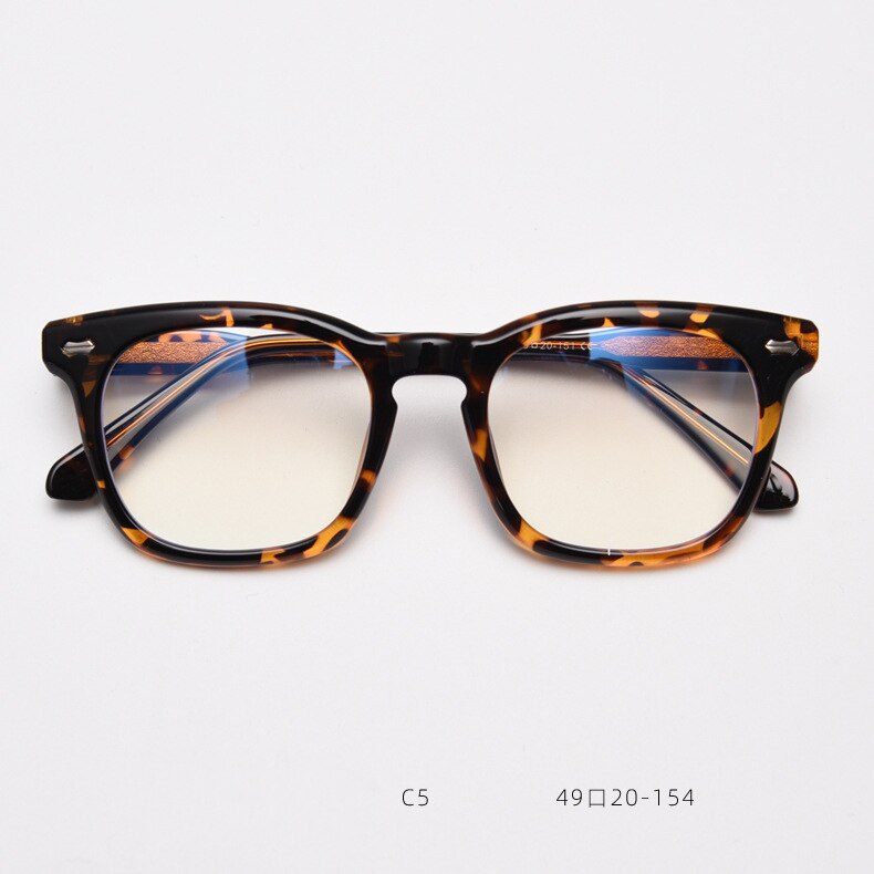 CCspace Unisex Full Rim Square Cat Eye Tr 90 Acetate Eyeglasses 55801 Full Rim CCspace Leopard China