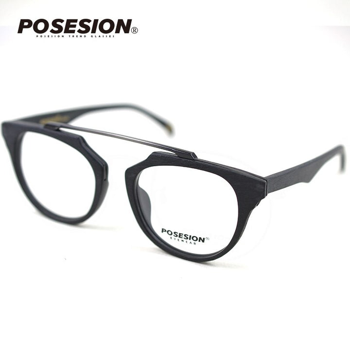 Hdcrafter Unisex Full Rim Round Acetate Eyeglasses Ps7177 Full Rim Hdcrafter Eyeglasses
