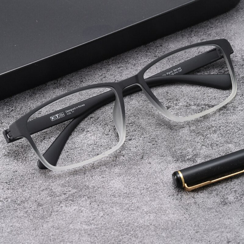 Cubojue Unisex Full Rim Oversized Tr 90 Titanium 155mm Myopic Reading Glasses Reading Glasses Cubojue