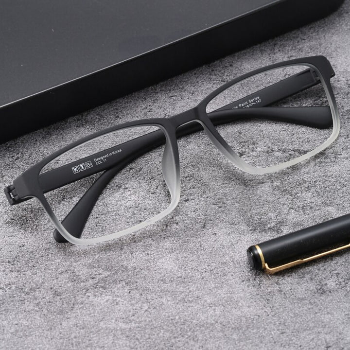Cubojue Unisex Full Rim Oversized Tr 90 Titanium 155mm Myopic Reading Glasses Reading Glasses Cubojue