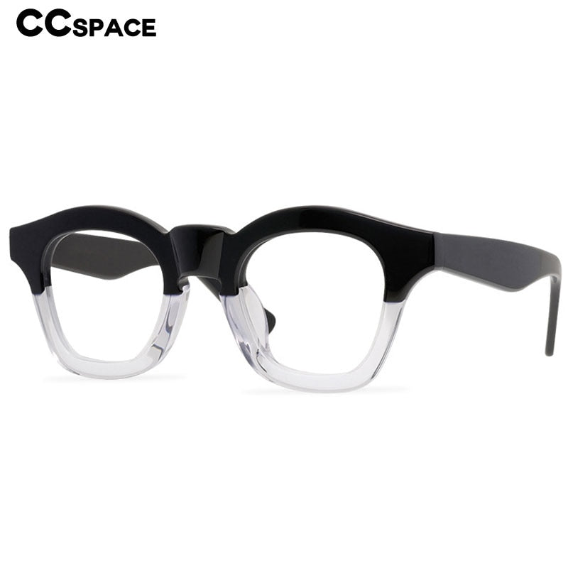 CCspace Unisex Full Rim Round Acetate Reading Glasses R47361 Reading Glasses CCspace