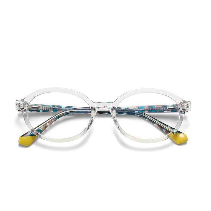 Gmei Unisex Children's Full Rim Round Small Square Tr 90 Titanium Eyeglasses 20205 Full Rim Gmei Optical C2