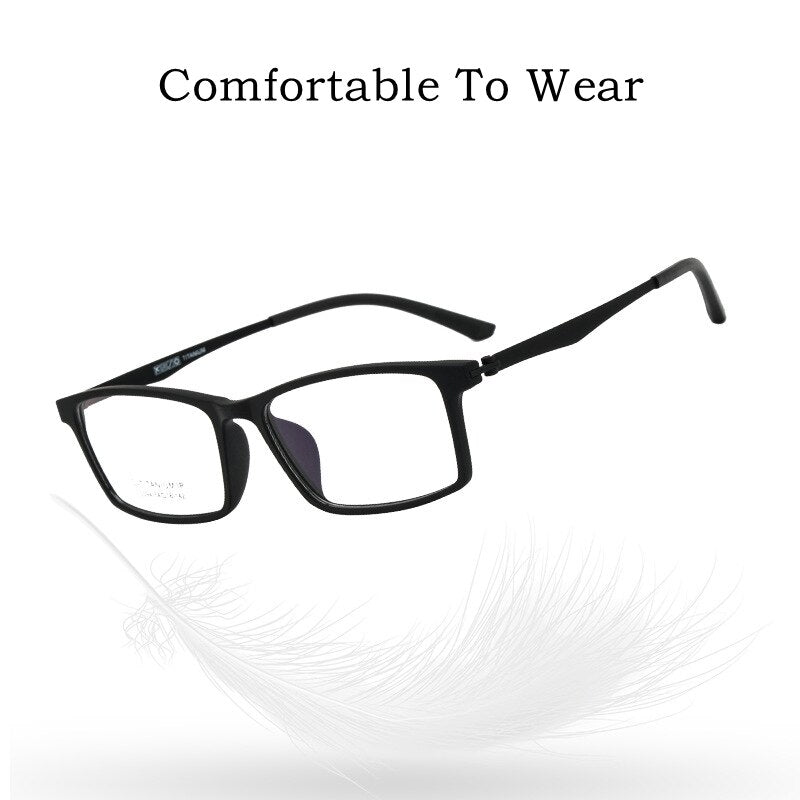 Yimaruili Unisex Full Rim Square Tr 90 Titanium Eyeglasses 023094 Full Rim Yimaruili Eyeglasses