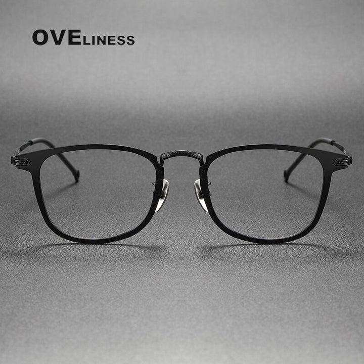 Oveliness Unisex Full Rim Square Titanium Eyeglasses 88009 Full Rim Oveliness