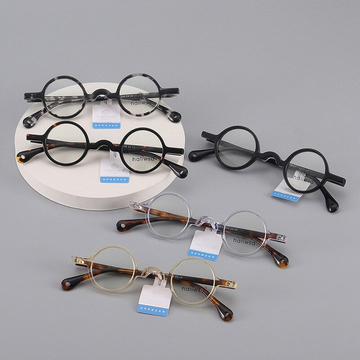 Cubojue Unisex Full Rim Small Round Acetate Hyperopic Reading Glasses Hlswd Reading Glasses Cubojue
