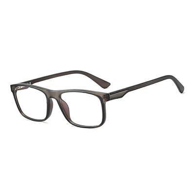 Ralferty Men's Full Rim Square Tr 90 Acetate Eyeglasses F95375 Full Rim Ralferty China C4 Clear Gray