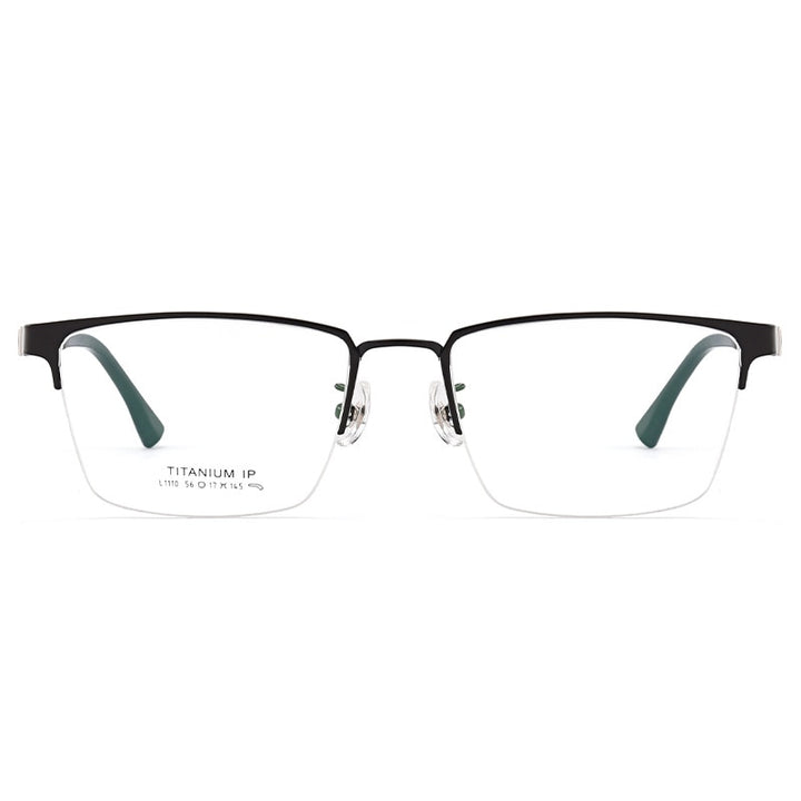 Bclear Unisex Semi Rim Square Titanium Eyeglasses Lb1110 Semi Rim Bclear