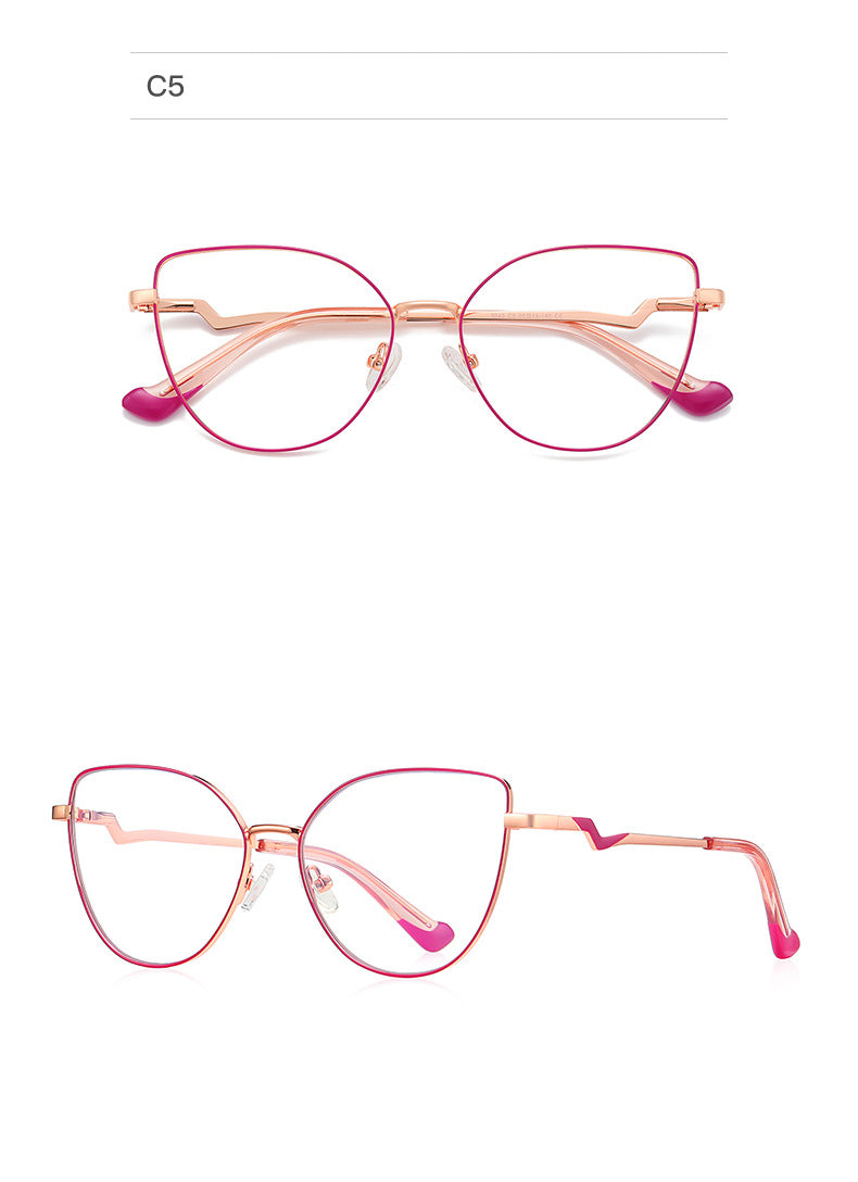 Hotony Unisex Full Rim Cat Eye Alloy Frame Eyeglasses 3043 Full Rim Hotony