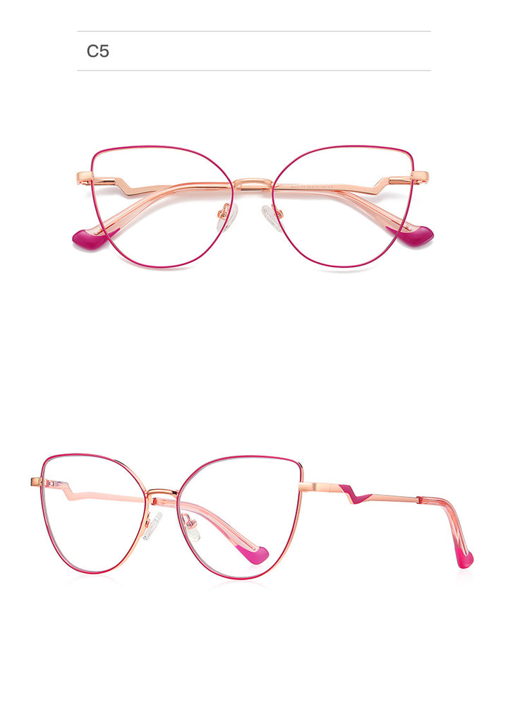 Hotony Unisex Full Rim Cat Eye Alloy Frame Eyeglasses 3043 Full Rim Hotony