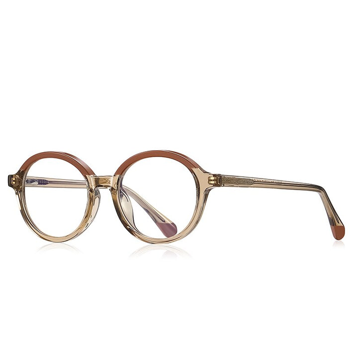 Zirosat Children's Unisex Full Rim Round Tr 90 + Cp Eyeglasses 20214 Full Rim Zirosat C5