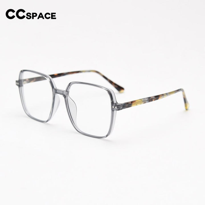 CCspace Unisex Full Rim Irregular Square Tr 90 Titanium Eyeglasses 55459 Full Rim CCspace