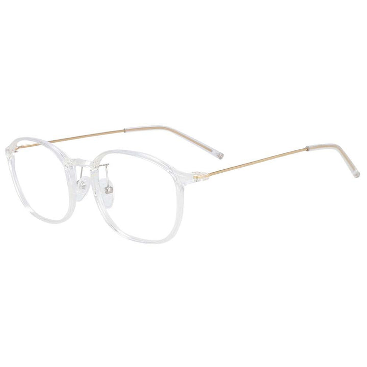 CCspace Unisex Full Rim Square Tr 90 Titanium Frame Eyeglasses 54315 Full Rim CCspace China Clear
