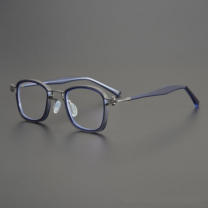CCspace Unisex Full Rim Square Alloy Eyeglasses 54724 Full Rim CCspace blue China