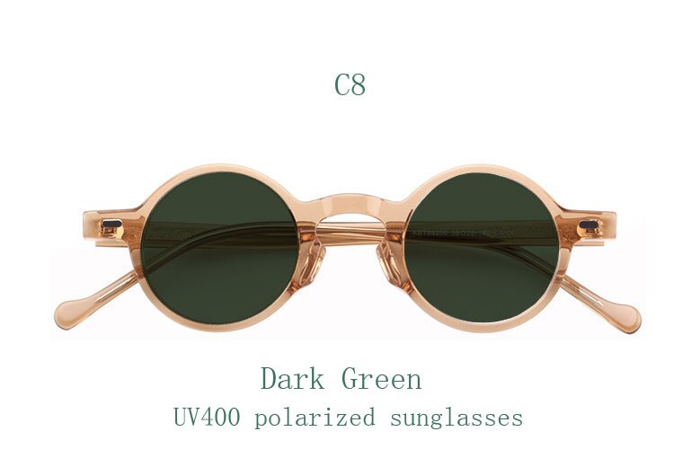 Yujo Unisex Full Rim Small Round Acetate Fiber Eyeglasses Y077 Full Rim Yujo C8 China