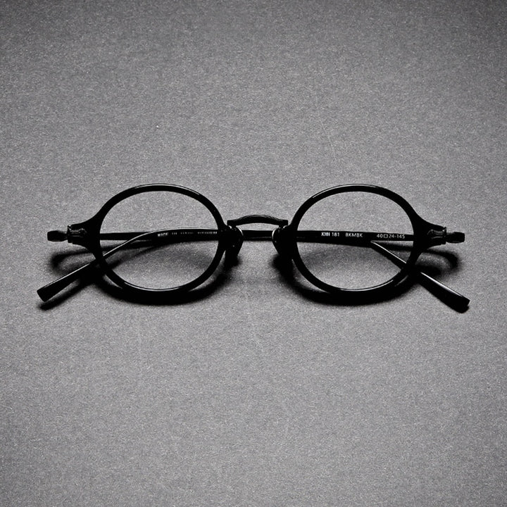 Gatenac Unisex Full Rim Round Tr 90 Titanium Eyeglasses Gxyj969 Full Rim Gatenac