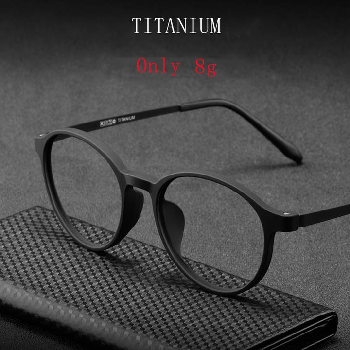 Gmei Unisex Full Rim TR 90 Titanium Alloy Round Frame Eyeglasses3050 Full Rim Gmei Optical   