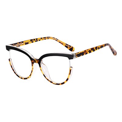 Ralferty Women's Full Rim Square Cat Eye Tr 90 Acetate Alloy Eyeglasses F97688 Full Rim Ralferty China C4 Leopard 