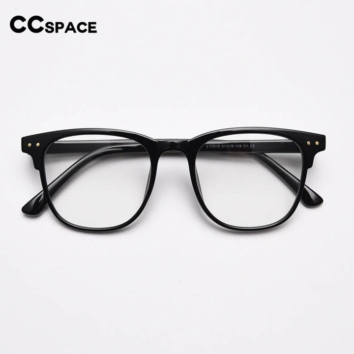 CCspace Unisex Full Rim Big Square Tr 90 Titanium Eyeglasses 55804 Full Rim CCspace