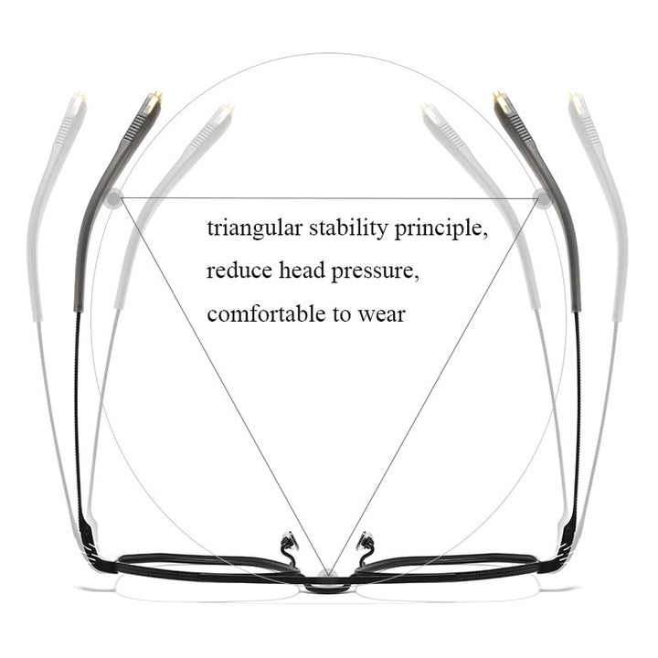 Bclear Unisex Full Rim Square Double Bridge Titanium Eyeglasses Bsf07518 Full Rim Bclear