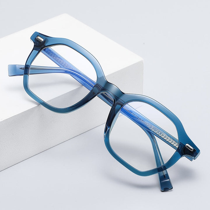 Gmei Unisex Full Rim Small Square Oval Tr 90 Titanium Eyeglasses 2095 Full Rim Gmei Optical