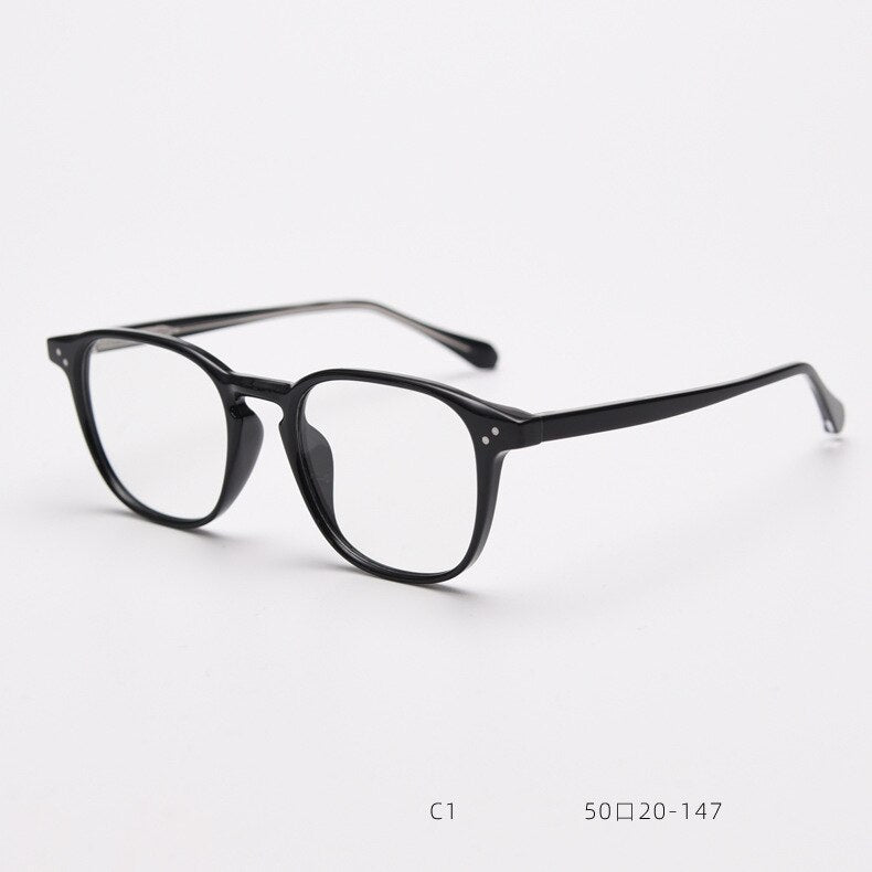 CCspace Unisex Full Rim Square Cat Eye Tr 90 Titanium Eyeglasses 55694 Full Rim CCspace Black China